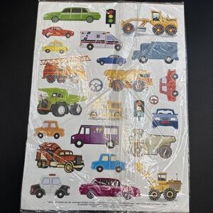 Current Scrapbook Sticker XL Sheet - Card Trucks Construction Kids - 608427